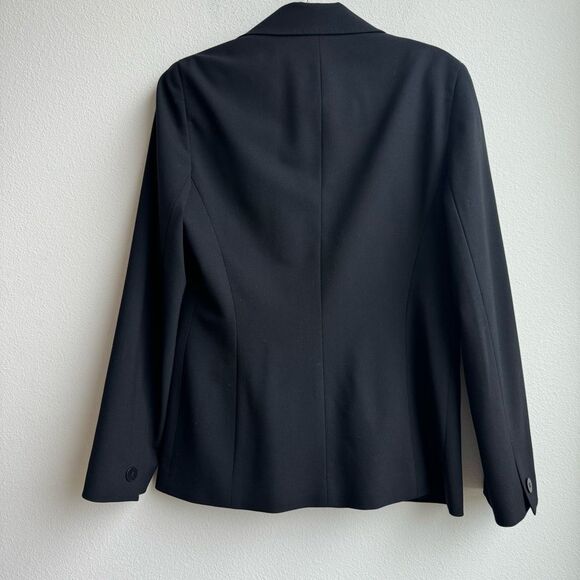 Lafayette 148 Wool Black Two Button Career Office Blazer Jacket Size 8 Medium - Picture 6 of 9